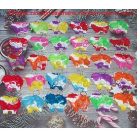 30 Packs Bulk Sheep Fidget Pop Gifts, Mini Anxiety Stress Reliever Toys for Students Bubble Prize, Kids Birthday Summer Party Favors