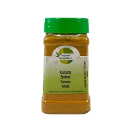 Kurkumapulver, hochwertiges Kurkumapulver, authentisches indisches Gewürz für goldene Milch, Kurkuma-Latte und -Paste, hoher Curcumin-Gehalt aus vertrauenswürdiger Quelle (160gr - Bottle)