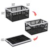 2-Pack 42L Plastic Folding Storage Crate, Collapsible Basket Crate