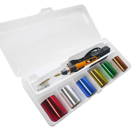 KINGTOOL Hot Foil Embossing Stamping Pen with 6 Rolls Hot Foil Papers, USB Powered (with 4 Nibs) (Yellow)