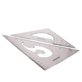 Utoolmart 25CM Large Triangle Ruler Square Set Plastic Triangular Scale Architectural Ruler for Students Homeschoolers Architects Engineers 1pcs