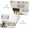 Zerodeko 2Pcs Wall Mount Hanging Wire Baskets for Kitchen Bathroom
