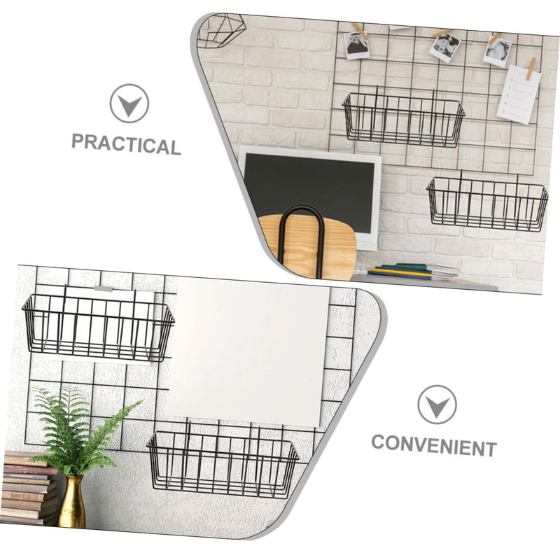 Zerodeko 2Pcs Wall Mount Hanging Wire Baskets for Kitchen Bathroom