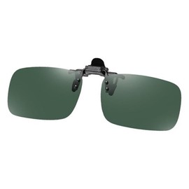 ZesMark Polarized Sunglasses, Flip Up Type, Clip-on Sunglasses, Glasses Wipe, Case Included, UV Protection, UV Protection, green (dark green)