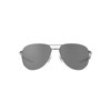 Oakley Mens OO6050 Contrail TI Aviator Sunglasses, Satin Chrome/Prizm Black