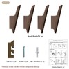 FCOWK Wall Hooks 4 Pack Coat Hooks Mounted Walnut Wood