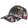 El Patron Black and Red Rhinestone Streetwear Colombia Baseball Cap