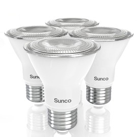 Sunco PAR20 LED Bulbs, Flood Light Bulb Outdoor, 500 LM, 7W (50W Equivalent), 3000K Warm White, E26 Medium Base, Dimmable, Track Lighting for Indoor/Outdoor Use, Wet Rated UL 4 Pack.