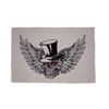U24 Glasses Cleaning Cloth Winged Skull with Cylinder Flag Glass