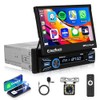 Hodozzy Single Din Flip Out Car Stereo Wireless Carplay Android
