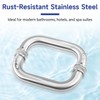 Lidajida 6'' C-Shaped Glass Shower Door Handle Back to Back