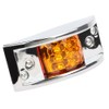 LBRST 10x Trailer Side Marker Light Rectangular Chrome Armored-style Trailer