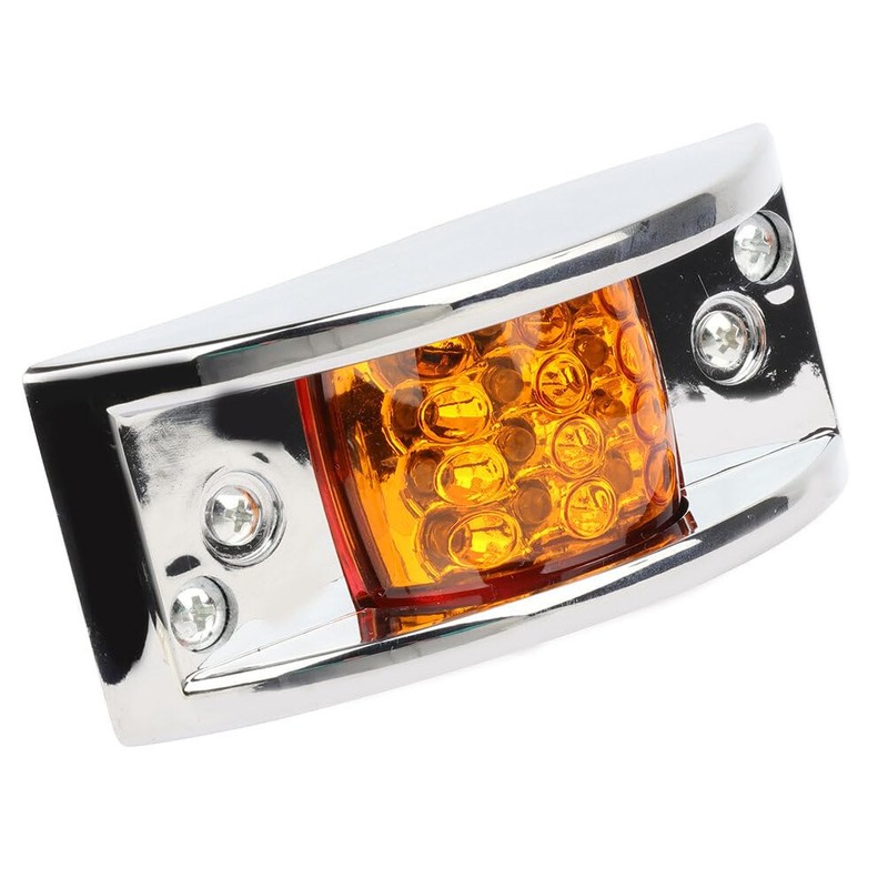 LBRST 10x Trailer Side Marker Light Rectangular Chrome Armored-style Trailer