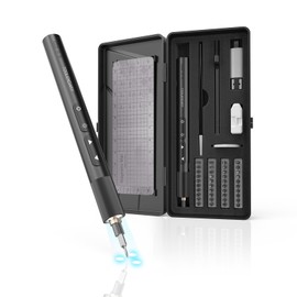 Mini Electric Screwdriver Kits, 47 in 1 Precision Electric Screwdriver, Power Screwdriver Sets with 40 Bits, Small Electric Screwdriver Cordless for Camera, Laptop-Black