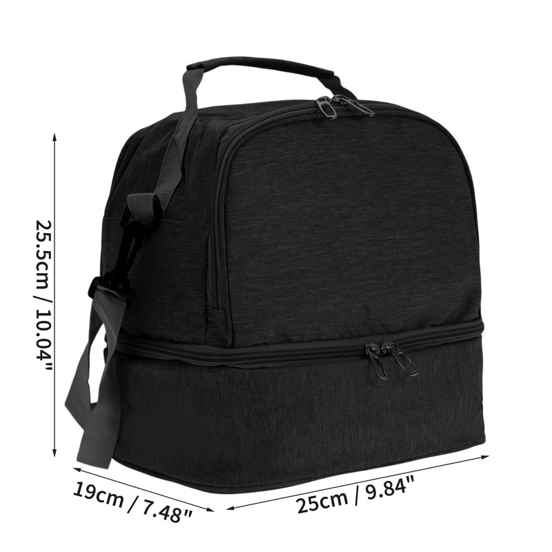CAPASTEC Lunch Bag, Insulated Two Separate Compartments Lunch Box with