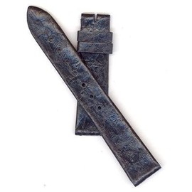 Wenger 16mm Black Leather Watch Band w/ No Buckle