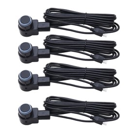 KAOLALI Parking Sensors Car Parking Sensors 4 Sensors Kit Reversing Sensors Audio Buzzer Alarm, Black