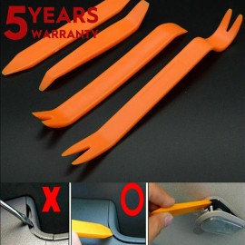 SHENKENUO Orange Car Door Trim Removal Tool Pry Panel Dash Radio Body Clip Installer Set