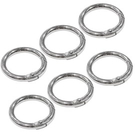 Audiofan Round Carabiner Key Ring Keychain 6 Pcs Outer Diameter Approx. 1.2 inches (30 mm) Inner Diameter Approx. 0.9 inches (22 mm) Width (Line Sutra) Approx. 0.2 inches (4 mm) Round Wire Back