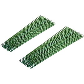 N A 100 Pieces Floral Stem Wire 18 Gauge, Dark Green stem wire for flowers, 9.8” and 11.8” floral wire for Handcrafts, Florist Flower Arrangements, Flower Making Supplies (Green)
