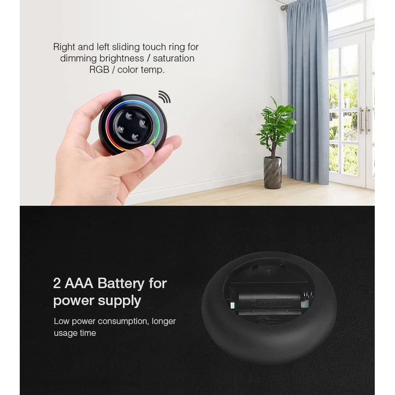 LIGHTEU, Miboxer 2.4GHz Rainbow Remote Control Compatible with Miboxer RGBCCT