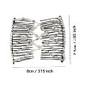Ruihfas 2 PCS Elastic Magic Hair Side Combs Beaded Stretch