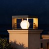 Solar Post Lights Outdoor, Modern Exterior Stainless Steel Pillar Light,