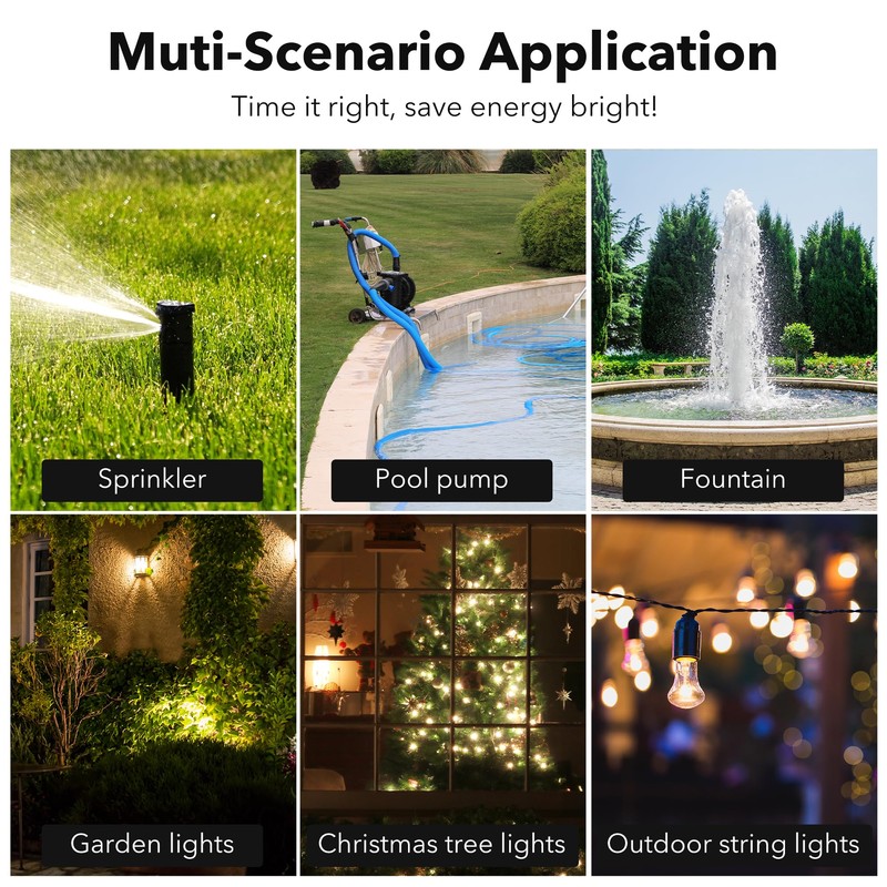 HBN HBN Outlet Timer, 24 Hour Mechanical Outdoor Timer for