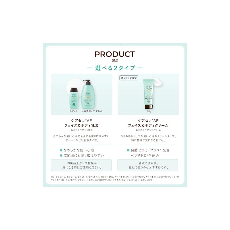 ケアセラ(CareCera) APフェイス&ボディ乳液 大容量本体 400ml (セラミドプラス×7種の天然型セラミド配合)