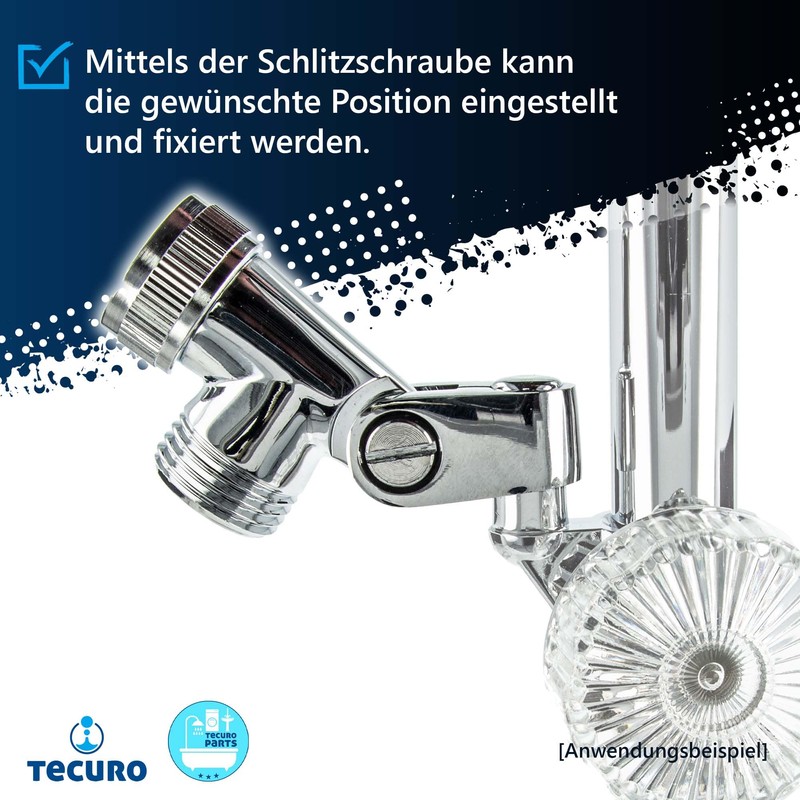 Tecuro Joint Shower Pole and Hose Connector Piece Heavy Weight