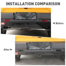 HTHE Rear Fog Light Tail Lights Lamp Frame Cover Compatible with Ford Bronco Sport 2021-2024+ Exterior Accessories (Smoked Black)