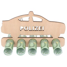 Spruchreif Money Gift Policeman - Original Wooden Gift for Police Officers | Perfect Gift Idea for Police Officers