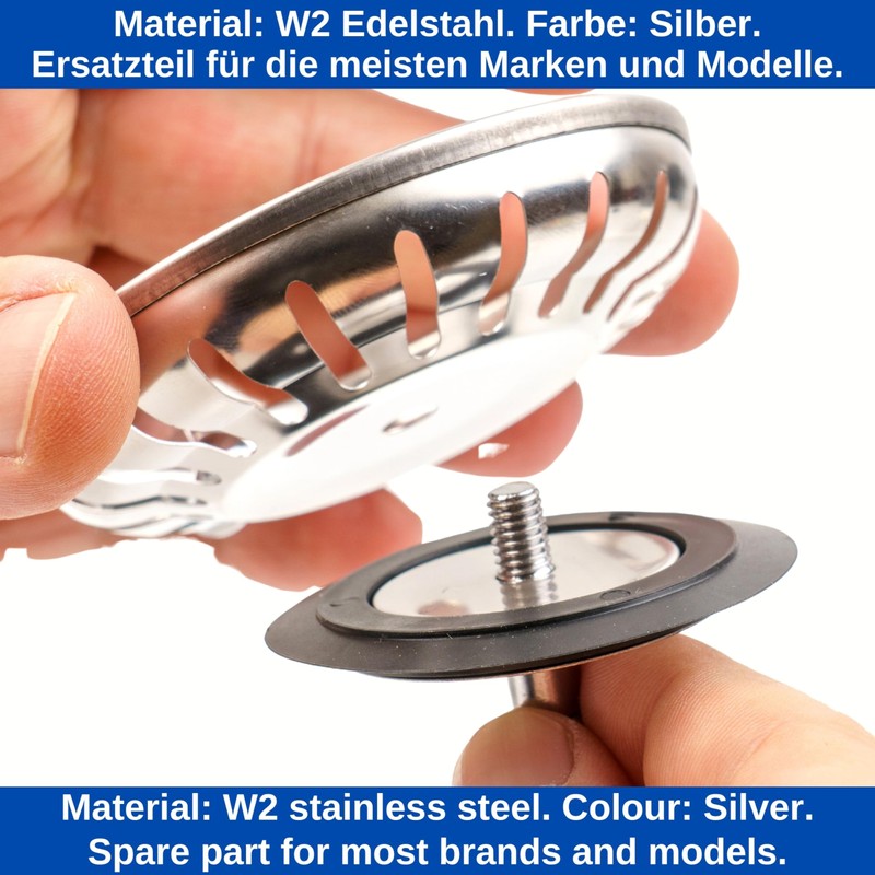 Sink Replacement Strainer Basket, 1 Piece, Diameter 84 mm Strainer