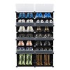 Flulep 7-Tier Portable 28 Pair Shoe Rack Organizer 14 Grids
