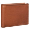 Benthill Men's Genuine Leather Wallet with RFID Protection, Dark Brown