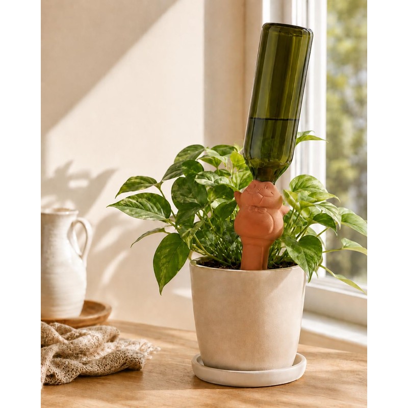 vensovo 4 Pack Terracotta Plant Watering Spikes, Cute Frog Automatic