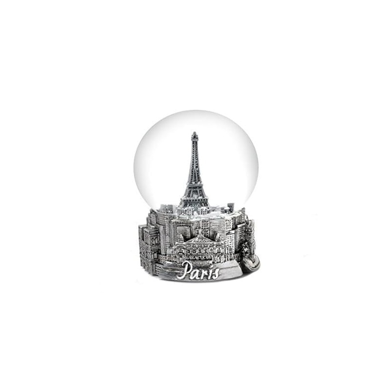 Zizo Paris France Eiffel Tower Snow Globe 65mm