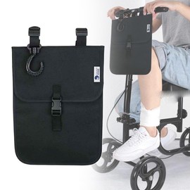EDWERD Knee Walker Carrying Bag with Hook, Universal Foot Recovery Scooter Handlebar Pouch Storage Tote for Knee Scooter, Rollator, Bike, 12.6" L x 9.5" W (B)
