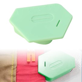 LunarCharm Magnetic Seam Guide for Sewing Machine with Strong Magnetic Force and Scale for Sewing Hem, Hem Guide with Scale, Multi-Purpose Tool (Green)