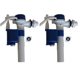 Side Mount Fill Valve for European Toilets, Includes 7/8-inch Screen Adapter 2-Pack