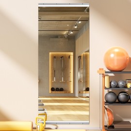 WINNICE Home Gym Mirror, 63'' x 28'' x 1PCS, Large Full Body Mirror for Yoga, Frameless Tempered Glass, Wall Mounted for Home Gym, Garage, Bedroom, Bathroom