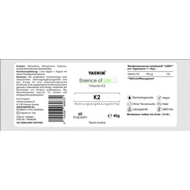 Vitamin K2 – 60 Capsules – Essence of Life