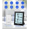 Geevon Weather Stations Wireless Indoor Outdoor Thermometer with 3 Outdoor