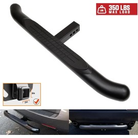 AZONECAR 2" Heavy Duty Black Tow Hitch Step Bar for SUV Truck - 36" Bumper Guard 3" Round