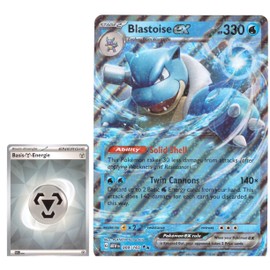 BB-Toy-Trades PKM Trading Card XXL Promo Card - English - Fullart Holo Mega Jumbo Oversize Single Card with BB-Toy-Trades Sleeve - Turtok - Blastoise EN