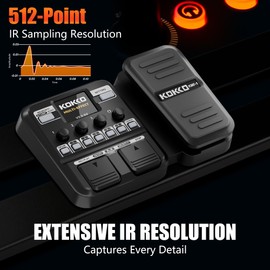 KMF-1 Multi Effects Guitar Pedal, 18 Amp/Cab Electric Guitar Effects Processor with 77 Effects, 42 Drum Rhythms, Aux In, Looper Wah Reverb Tuner Distortion Pedal for Indoor Outdoor