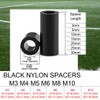 Black Nylon Spacers Plastic Standoff Washers (Pack of 10) (M8