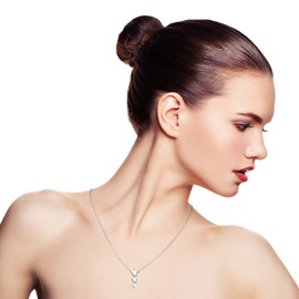 MicLee Women's Necklace 925 Sterling Silver 3 Stars Necklace Pendant 39.5 + 6 cm Chain Length with Gift Bag Great Gift for Mother Girlfriend