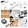 Comprehensive White Cable Management Organizer Kit