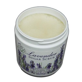 Lavender Exfoliating Sugar Hand and Body Scrub | Non-Greasy with Moisturizing Mango Butter and Lavender Essential Oil | 10 ounces net wt | by Bella Des Natural Beauty
